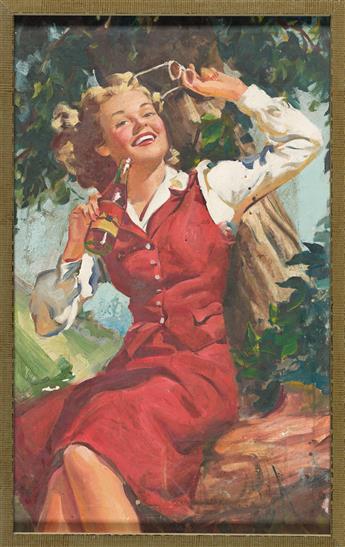 FREDERICK SANDS BRUNNER (1886-1954) Attributed to. RC Tastes Best. [ADVERTISING / ROYAL CROWN COLA]